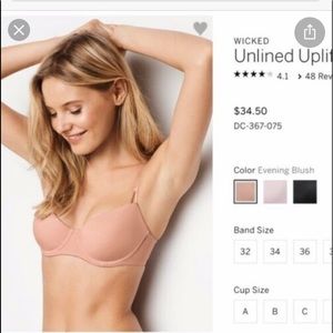 Unlined push up bra without padding